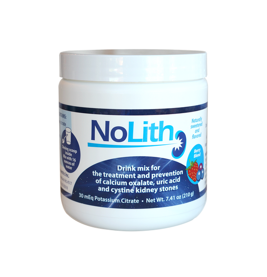 NoLith berry blend flavor potassium citrate 30 mEq drink mix for kidney stones